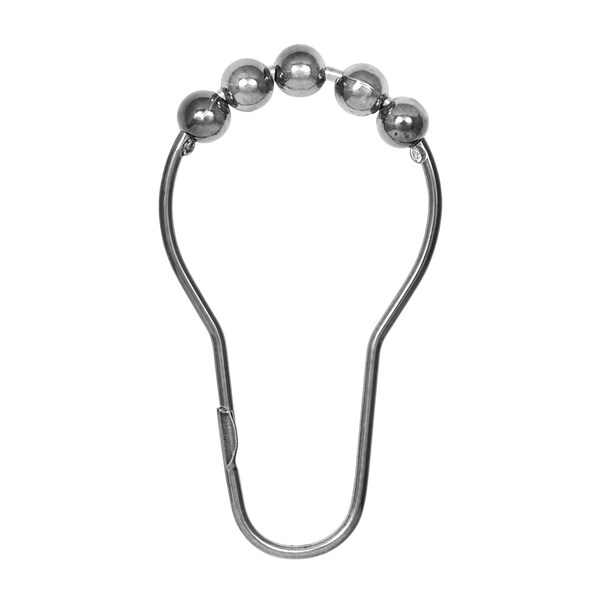 Kenney Mfg Rust-Resistant Metal Beaded Roller Ball Shower Curtain Rings, Set of 12, Chrome KN61100V2 - main